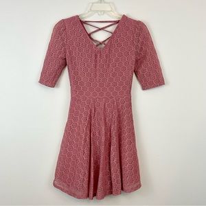 Love, fire lace up dress